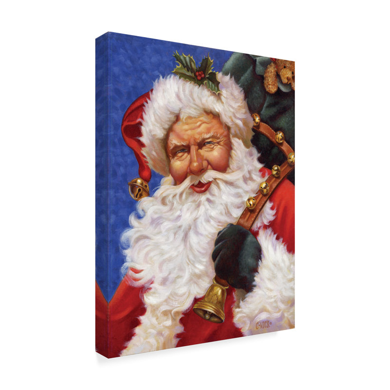 « st. nick », reproduction de peinture à l’acrylique sur toile tendue, H 19 po x l 14 po x P 2 po
