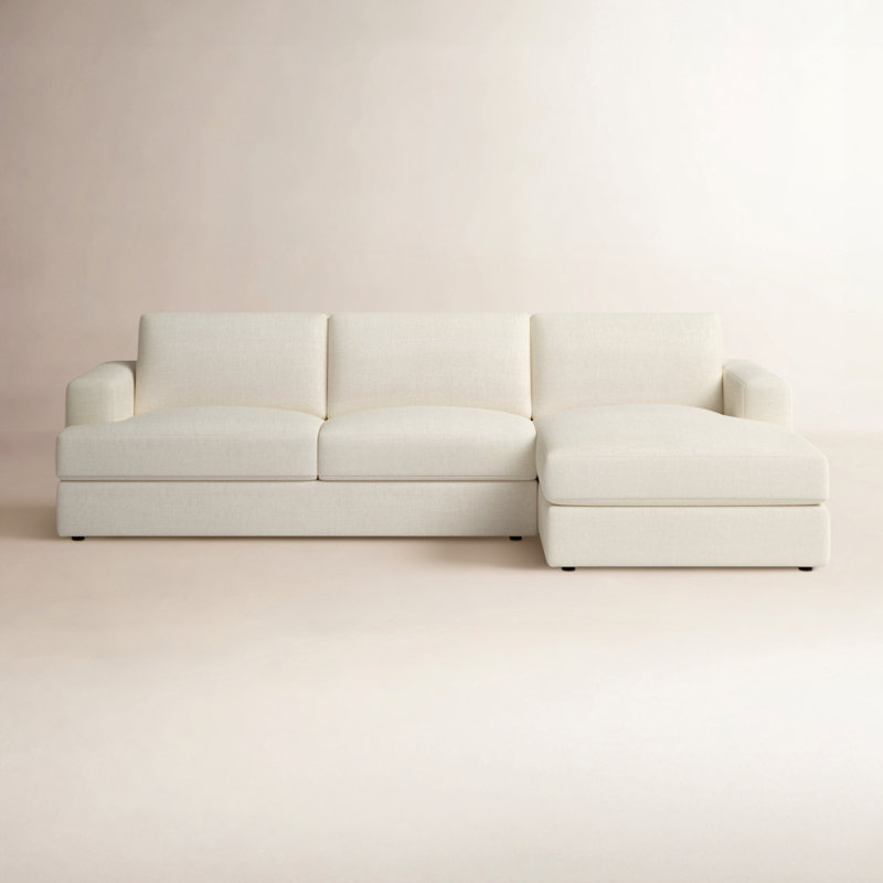Cayden 2-Piece Upholstered Sectional, Conversation Pearl Basketweave, Right Hand Facing