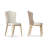 White Solid back side Chair(Set of 2)