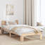 Bed Frame with Headboard Solid Pine Wood-312509207-312509226