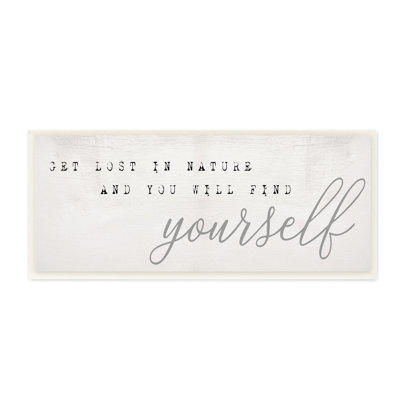 «Find Yourself In Nature», typographie de machine à écrire rétro