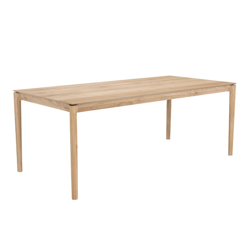 Bok Solid Wood Dining Table, Natural Oak, 30"H x 55.5"L x 31.5"W