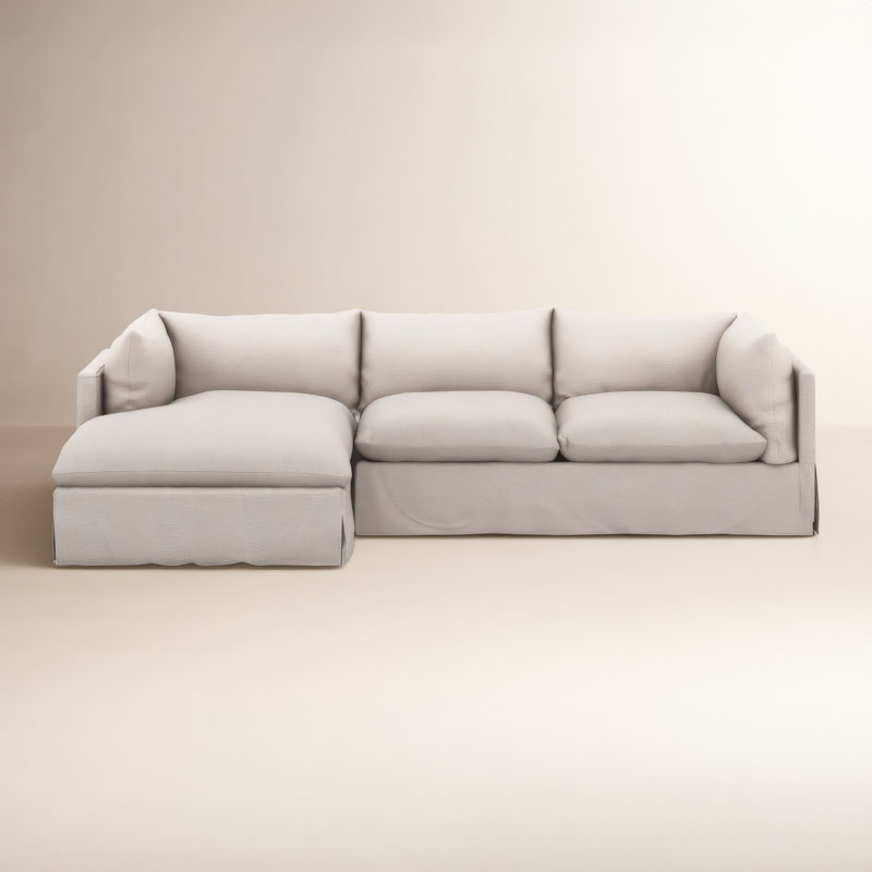 Canapé modulaire Reggio, H 31,5 po x l 133 po x P 67 po, Orienté à gauche (vu de face), Mélange de polyester Bennett Moon
