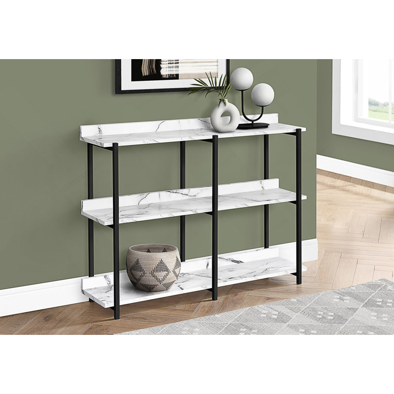 Console de table d'appoint, Noir, Blanc