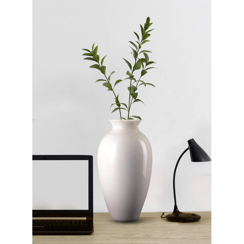 Vase de table en céramique Desia, H 13 po x l 7,75 po x P 7,75 po