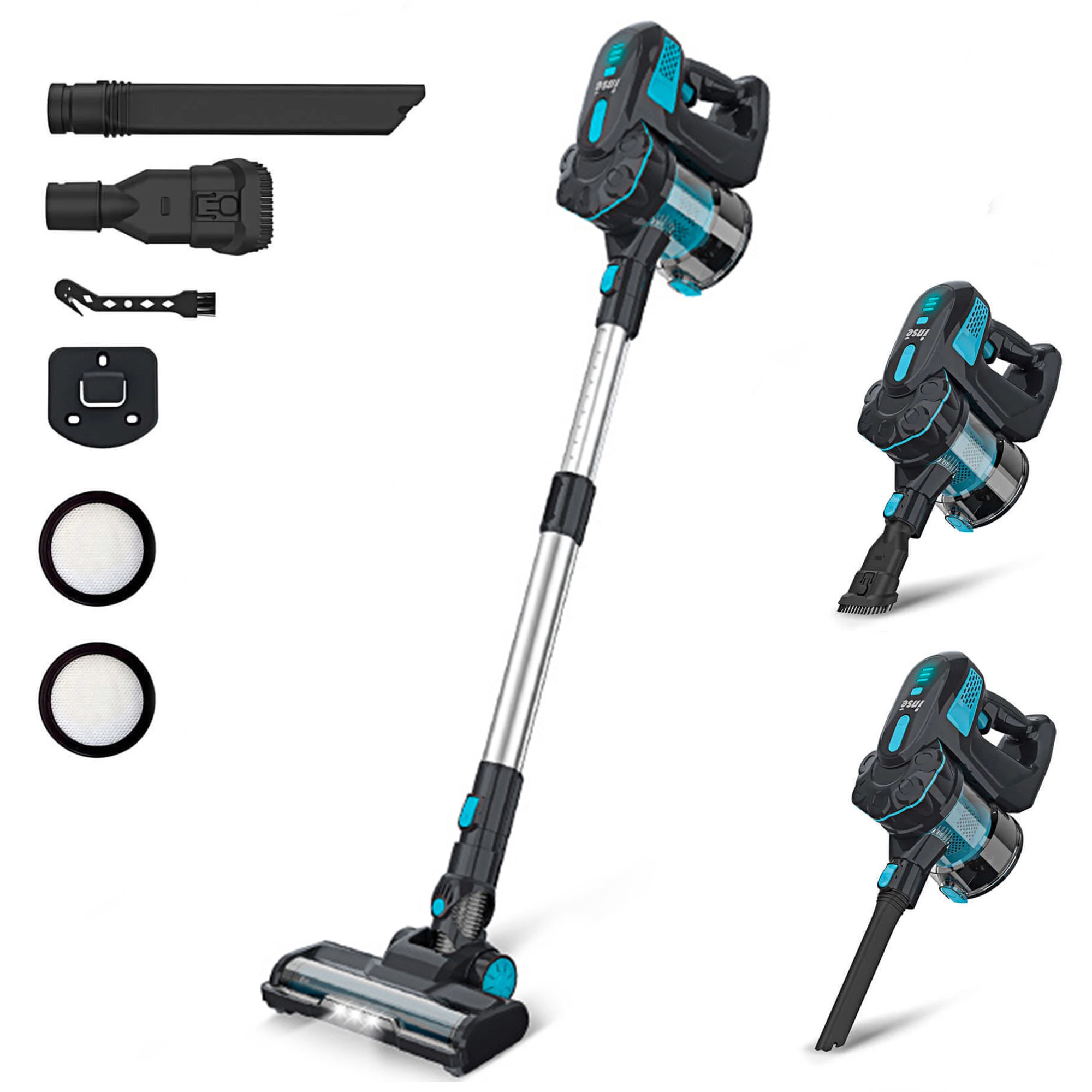 INSE Cordless Vacuum Cleaner, 6-in-1 Rechargeable Cordless Vacuum