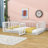 Idonah Metal Floor Bed with Fence and Door-1551244992-1551245005