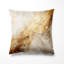 Oreiller beige et or en marbre Lightning I - coussin décoratif à formes abstraites-135800733