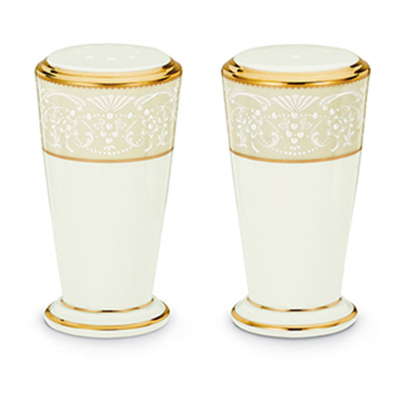 Noritake White Palace 3 1/2" Salt & Pepper Shaker Set