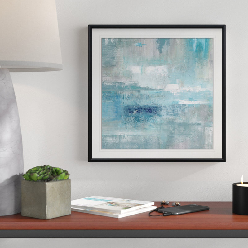 «Bay View» - reproduction d'art, H 17,5 po x l 17,5 po x P 1,5 po, Cadre noir