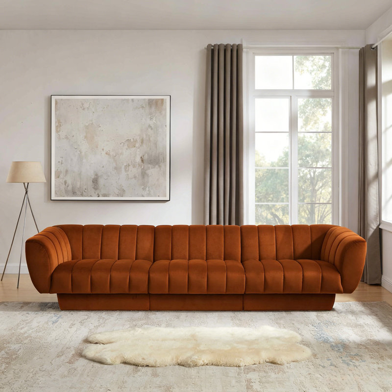 Canapé Chesterfield Siniya, H 30,3 po x l 122,8 po x P 34,2 po, 4, Cari