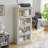 4 Tier Glass Display Cabinet Storage Curio Cabinet With Flip Up Glass Doors, Collectors Showcase Toy Figure Organizers Rack, Bookcase-1360656016
