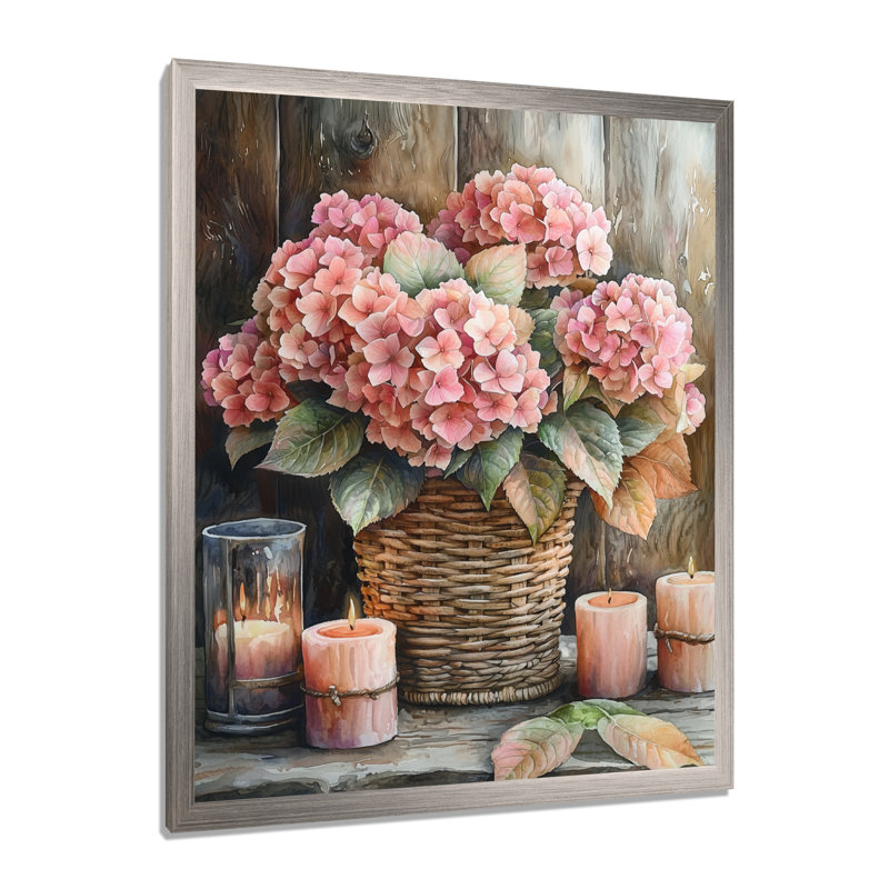 Hemming - Floral Wall Art, Argent argent, H 32 po x l 24 po, Reproduction encadrée d'une seule photo