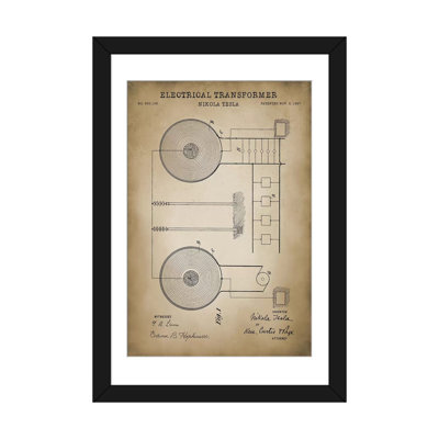 «Tesla Electric Transformer, Beige», impression sur toile