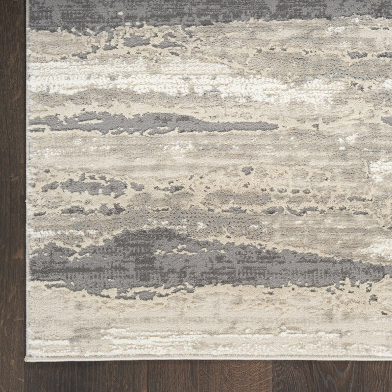 Ivaline Modern Striped Sustainable Woven Rug, Rectangle 8' x 10'