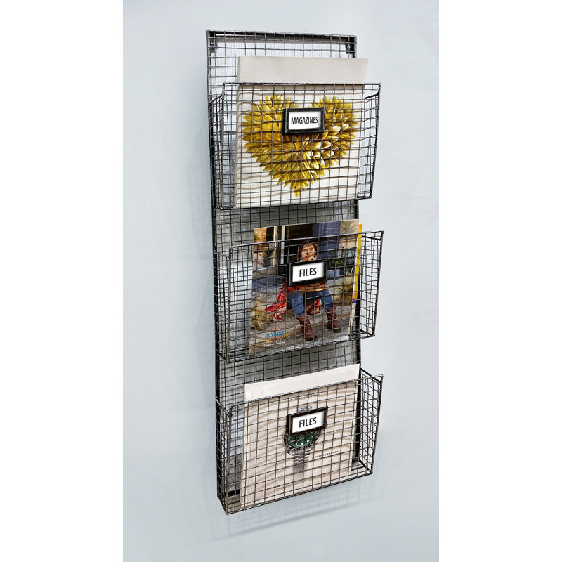Berndt Metal Wall Organizer, Pewter