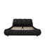 Très grand lit plateforme noir avec surface à gratter et structure en bois massif, matériau collant, pin-2075753558-2075753556