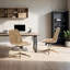 Chaise de bureau en cuir à hauteur ajustable 23 po avec dossier matelassé Mariello-103555074-103555075