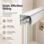 Porte de baignoire coulissante double sans cadre 59 po x H 56 po avec verre transparent-98154816