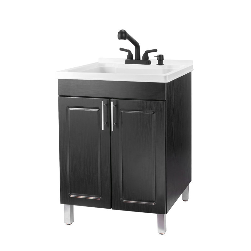 Ensemble de meuble-lavabo simple 25 po Hameed, Noir