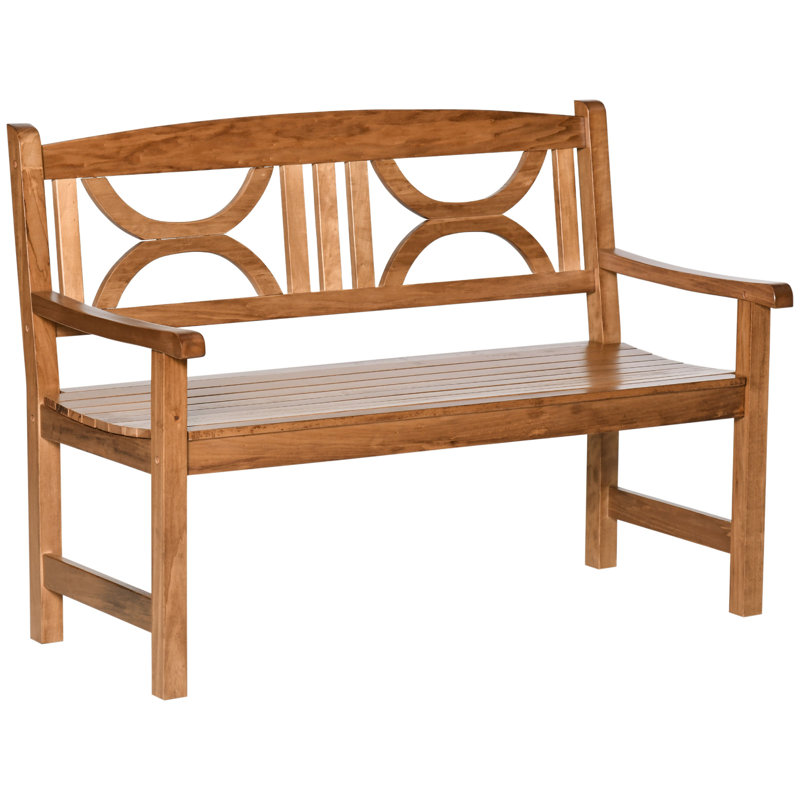 Breonna Solid Wood Poplar Outdoor Bench