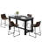 Counter Height Dining Table And Chairs :, Rectangular, With Brown Table: 4 & Rectangular Shape-1569424545