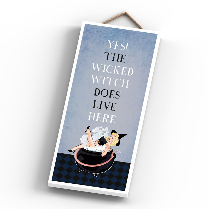 Wicked Witch Humour Wooden Plaque Vivid Squid Wholesale Wall Decor