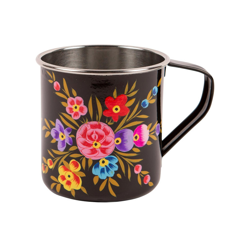 Carbon Pansy 450Ml Stainless Steel Camping Mug - By BillyCan