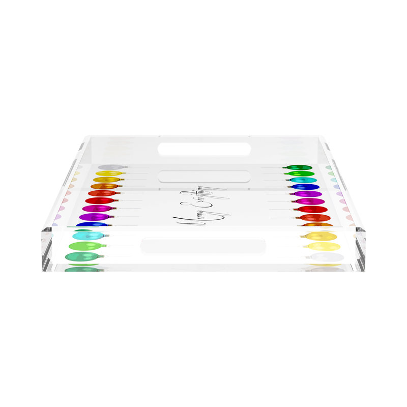 Acrylic Decorative Tray, 22.5"W x 14.5"D x 2"H