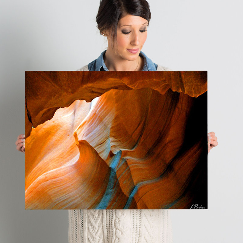 « slot canyon v »-reproduction de photo sur toile enroulée, H 18 po x l 24 po