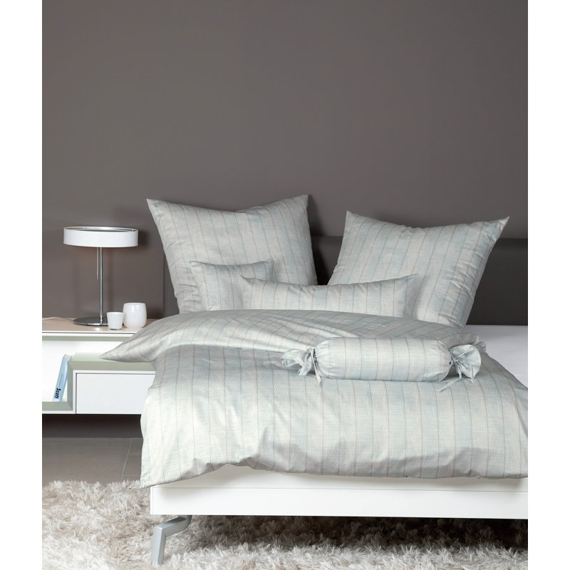 Messina Striped Duvet Cover Set with Pillowcases, Single - 1 Pillowcase (80 x 80 cm), Beige