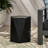 Modern Lightweight Concrete Outdoor Pentagon Side Table, Matte Black, 15.8"X15.8"X15.8", No Assembly Needed Geometric Cut Black Matte, 16X16x16,