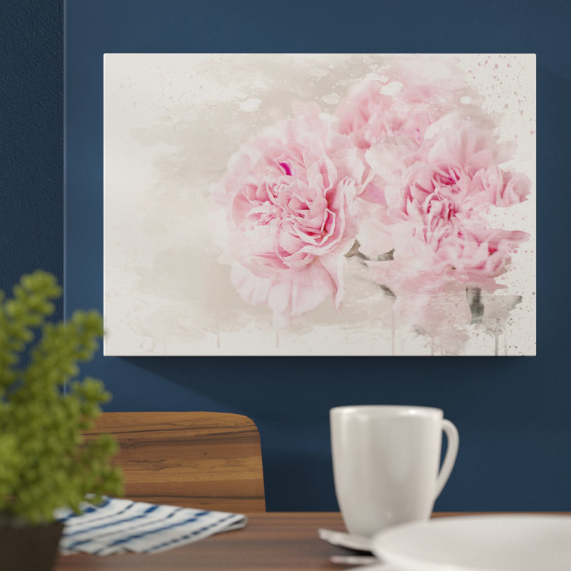 Pink Carnation Flower - Wall Art, 50cm H x 76cm W, Wrapped Canvas