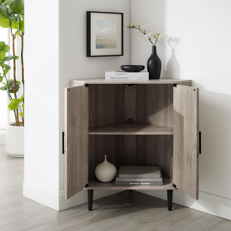 Darlinda Modern 2-Door Accent Cabinet, Birch