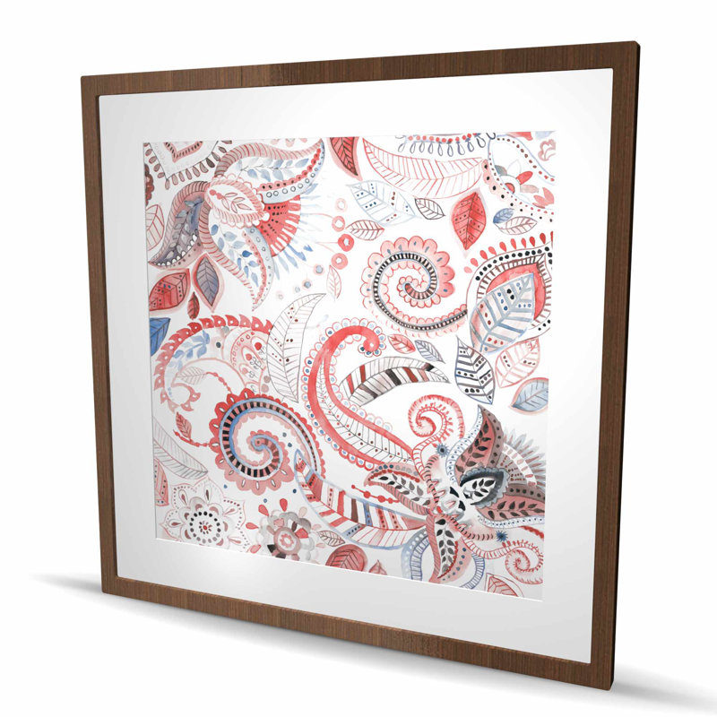 Motif cachemire | Reproduction encadrée matte pour la décoration intérieure