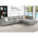 Wylodene 143" Wide Reversible Modular Sofa & Chaise with Ottoman