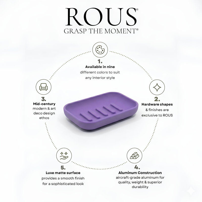 Alabaster Soap Dish, Royal (Purple)