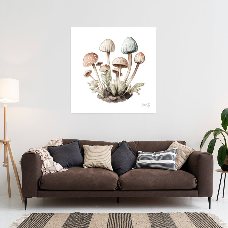 Champignons doux, art de l'architecture contemporaine, H 36 po x l 36 po
