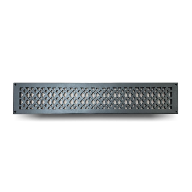Grille murale en métal, Noir, 4 po x 30 po