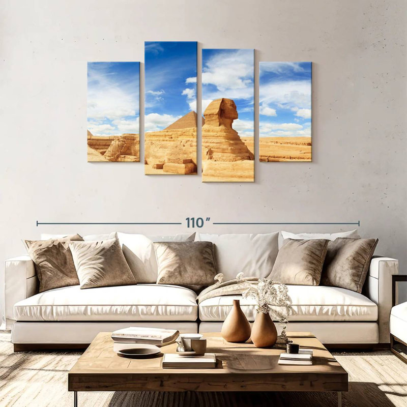 Cloudy Sky Over Egyptian Sphinx, 48" H x 75" W