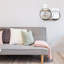 Tablette flottante circulaire avec bord vivant