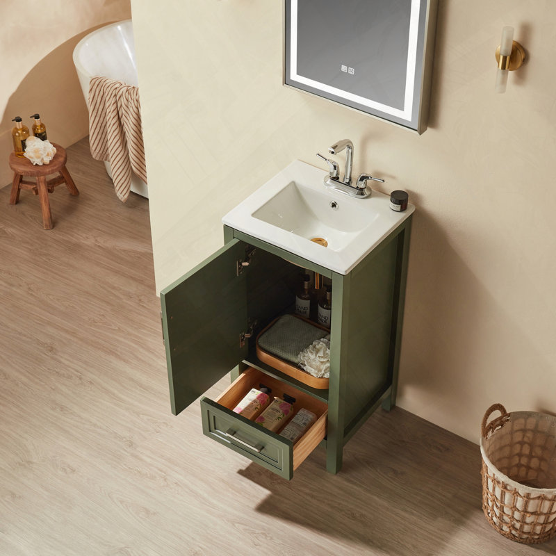 Meuble-lavabo simple entièrement assemblé avec couches de peinture imperméables écologiques