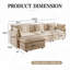Canapé modulaire en chenille de L 104 po avec repose-pieds réversible-58872995-60762029