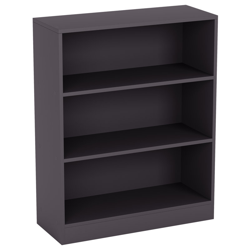 142cm H x 60cm W Standard Bookcase, Grey, (3 Shelves) 75cm H x 60cm W x 24cm D