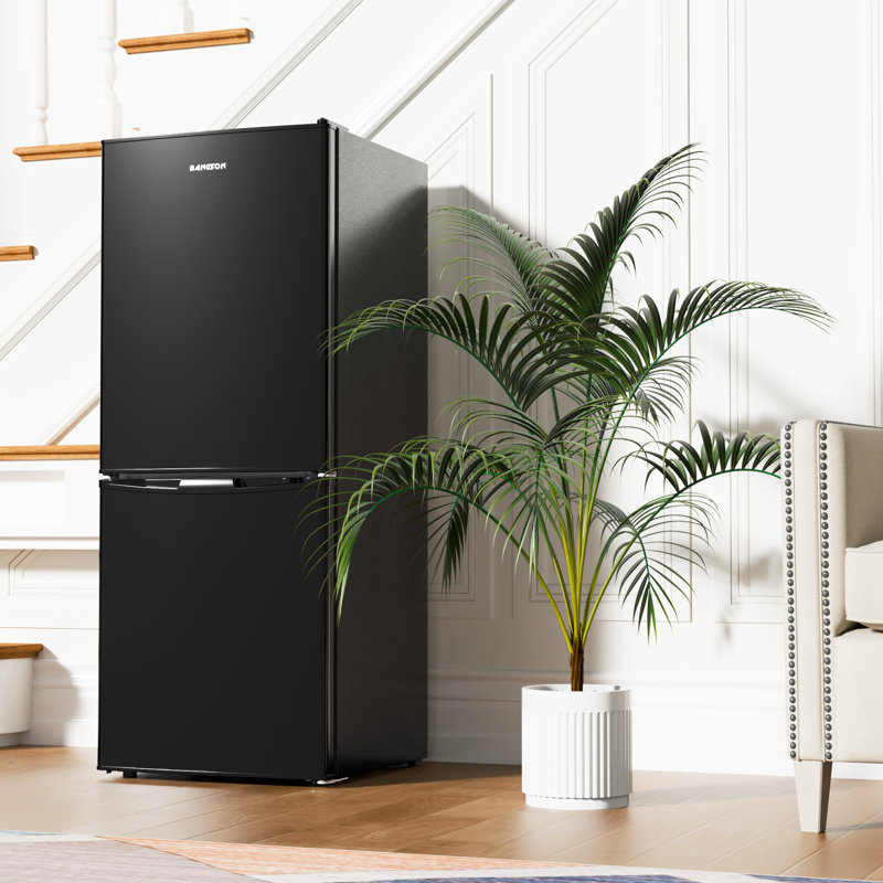 Réfrigérateur compact avec congélateur, réfrigérateur compact 2 portes BANGson 4,0 pi cu, pour appartement, cuisine, bureau, noir