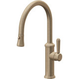 Davoli Kitchen Pull-Down Faucet with Button Sprayer - Low Arc Spout