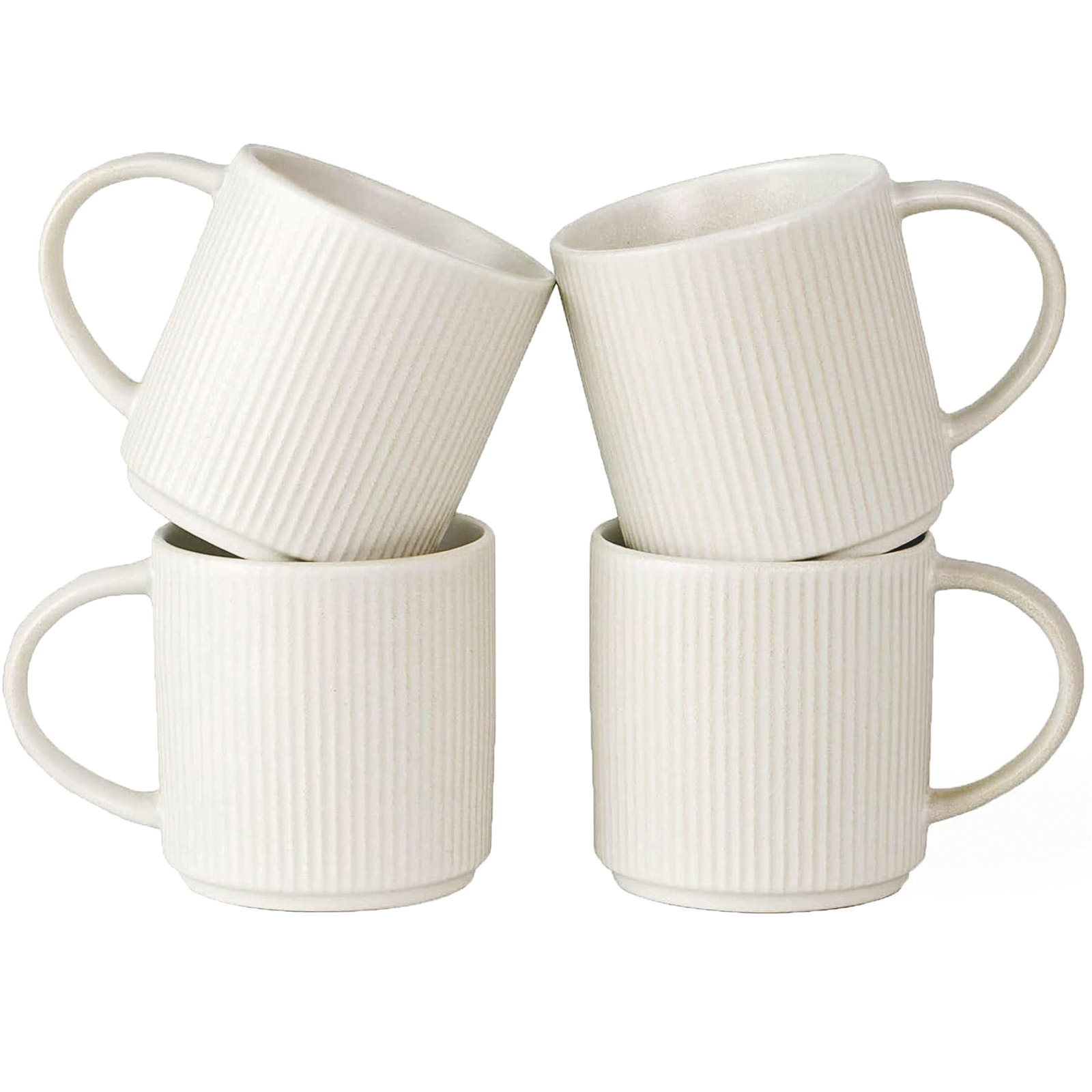 Azal Stoneware Coffee Cup, Matte White