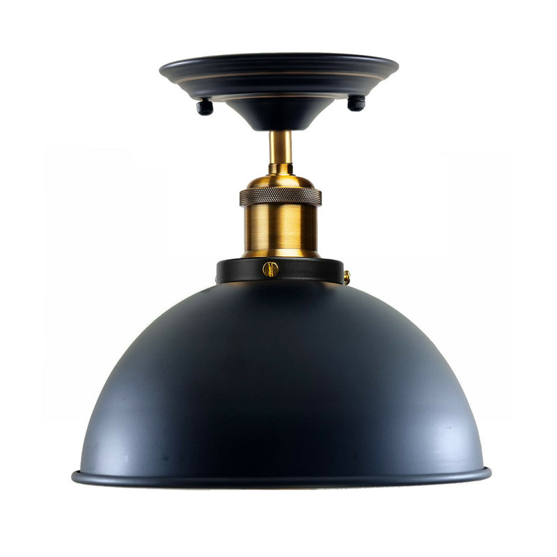 Kuster Semi Flush Mount, Black