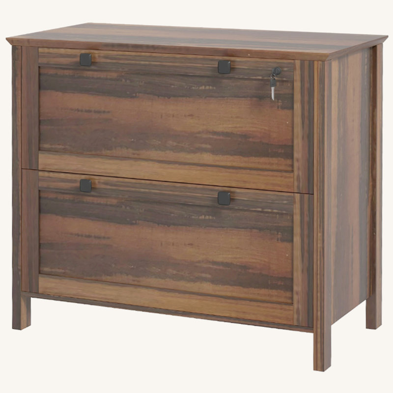 2 Drawer File Cabinet With Lock, Lateral Filing Cabinet With Keys And Adjustable Hanging Bar For Letter, A4 And Legal Size, File Cabinet For Home Office