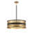 4 - Light Steel Dimmable Drum Chandelier